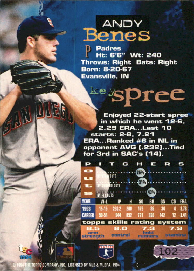 A1081- 1994 Stadium Club Golden Rainbow BB 1-250 -You Pick- 15+ FREE US SHIP - Picture 197 of 487