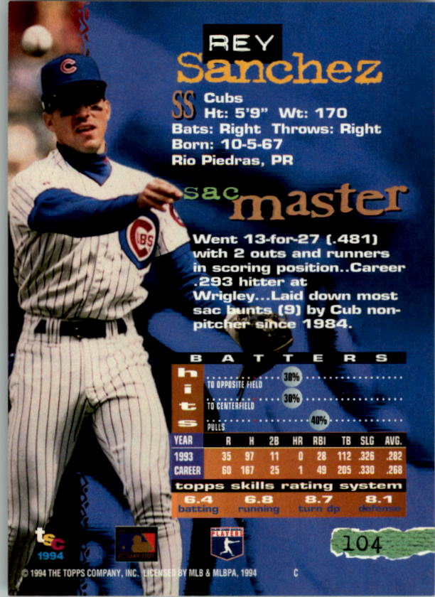 A1081- 1994 Stadium Club Golden Rainbow BB 1-250 -You Pick- 15+ FREE US SHIP - Picture 201 of 487
