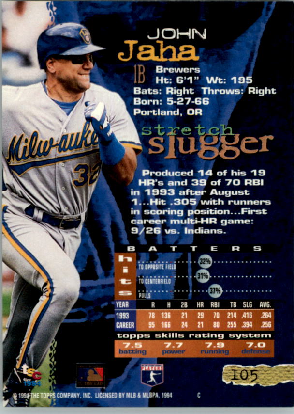 A1081- 1994 Stadium Club Golden Rainbow BB 1-250 -You Pick- 15+ FREE US SHIP - Picture 203 of 487