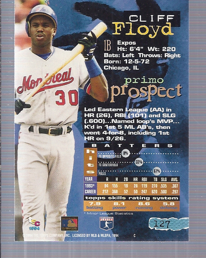 A1081- 1994 Stadium Club Golden Rainbow BB 1-250 -You Pick- 15+ FREE US SHIP - Picture 245 of 487