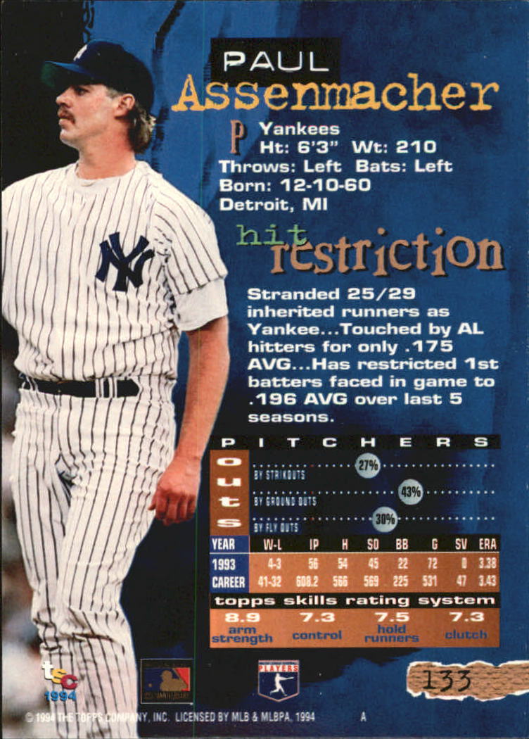 A1081- 1994 Stadium Club Golden Rainbow BB 1-250 -You Pick- 15+ FREE US SHIP - Picture 257 of 487