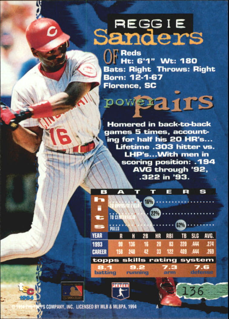 A1081- 1994 Stadium Club Golden Rainbow BB 1-250 -You Pick- 15+ FREE US SHIP - Picture 263 of 487