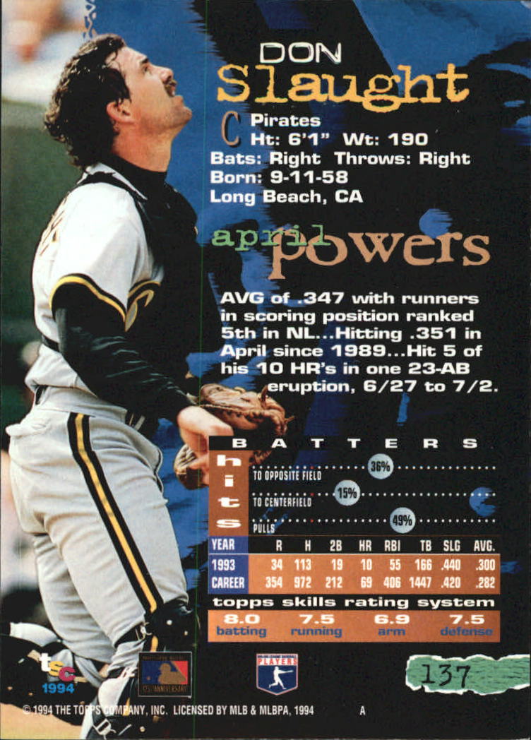 A1081- 1994 Stadium Club Golden Rainbow BB 1-250 -You Pick- 15+ FREE US SHIP - Picture 265 of 487