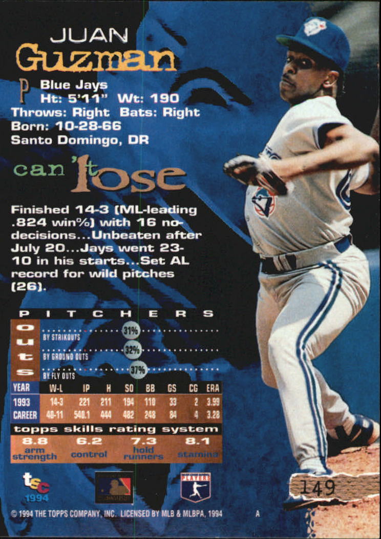 A1081- 1994 Stadium Club Golden Rainbow BB 1-250 -You Pick- 15+ FREE US SHIP - Picture 289 of 487