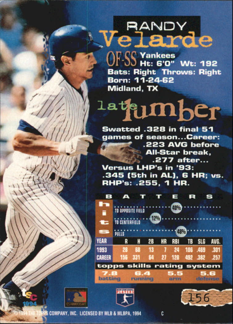 A1081- 1994 Stadium Club Golden Rainbow BB 1-250 -You Pick- 15+ FREE US SHIP - Picture 303 of 487