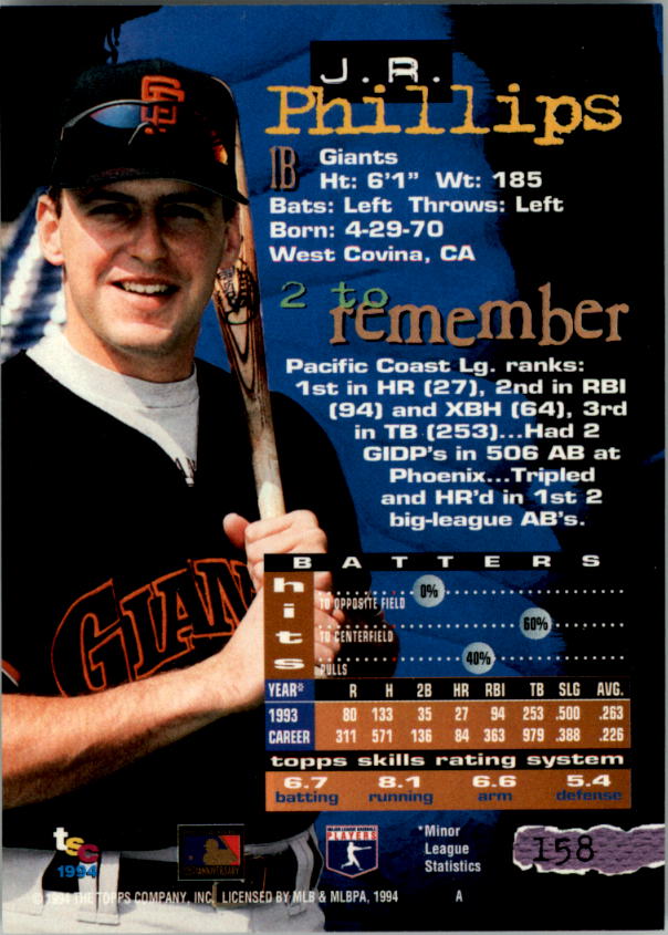 A1081- 1994 Stadium Club Golden Rainbow BB 1-250 -You Pick- 15+ FREE US SHIP - Picture 307 of 487