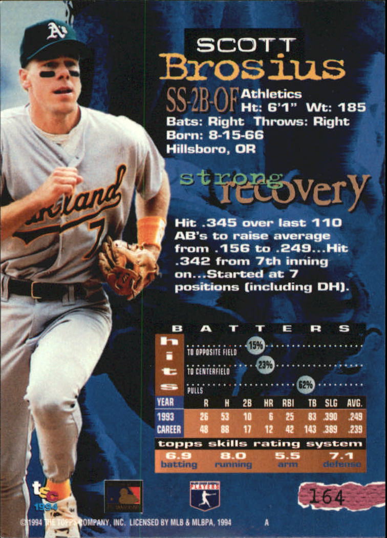 A1081- 1994 Stadium Club Golden Rainbow BB 1-250 -You Pick- 15+ FREE US SHIP - Picture 319 of 487