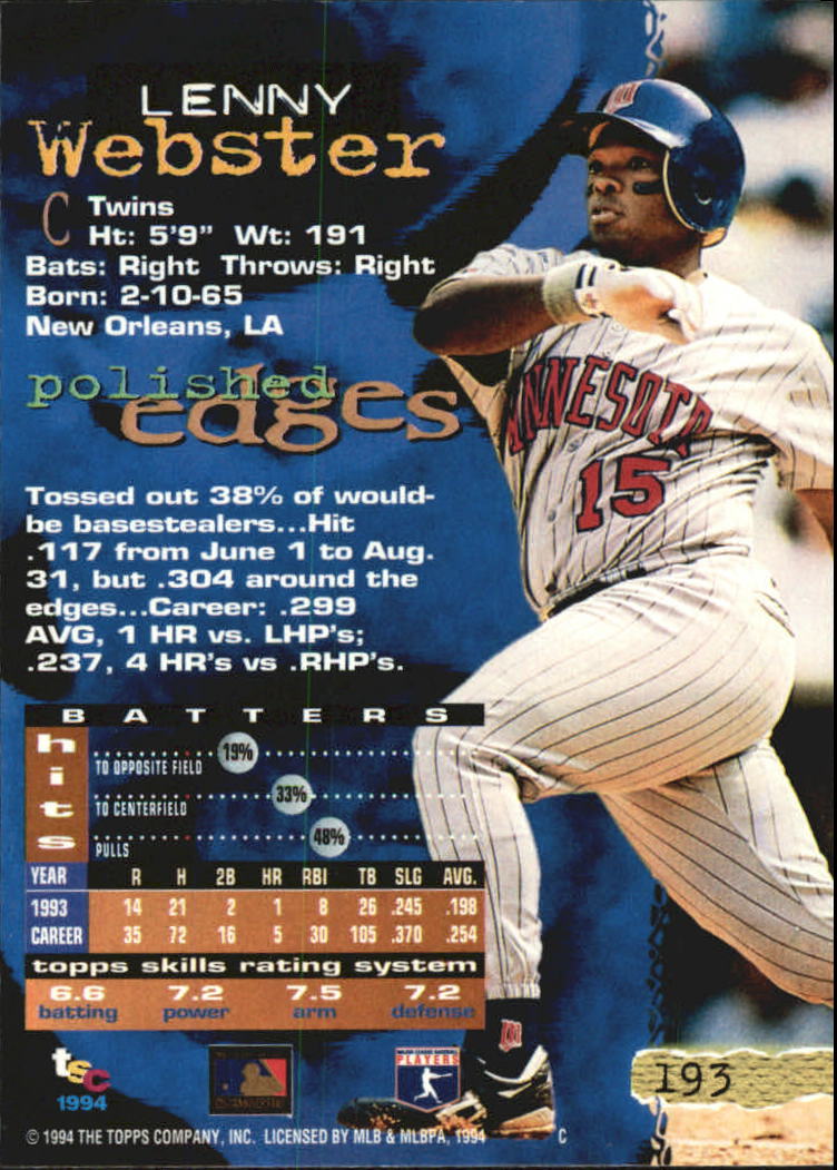 A1081- 1994 Stadium Club Golden Rainbow BB 1-250 -You Pick- 15+ FREE US SHIP - Picture 373 of 487