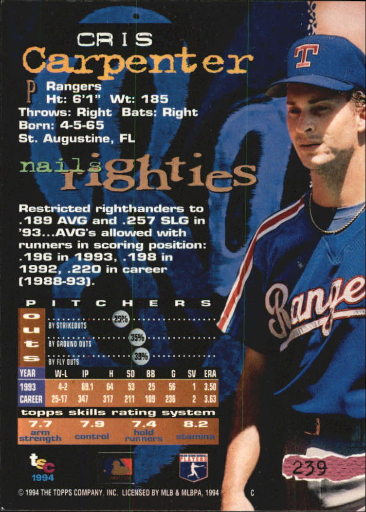 A1081- 1994 Stadium Club Golden Rainbow BB 1-250 -You Pick- 15+ FREE US SHIP - Picture 465 of 487