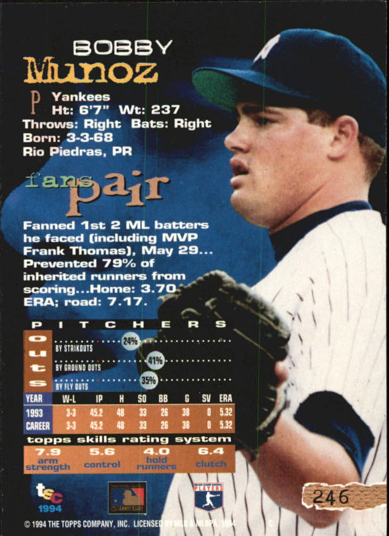 A1081- 1994 Stadium Club Golden Rainbow BB 1-250 -You Pick- 15+ FREE US SHIP - Picture 479 of 487