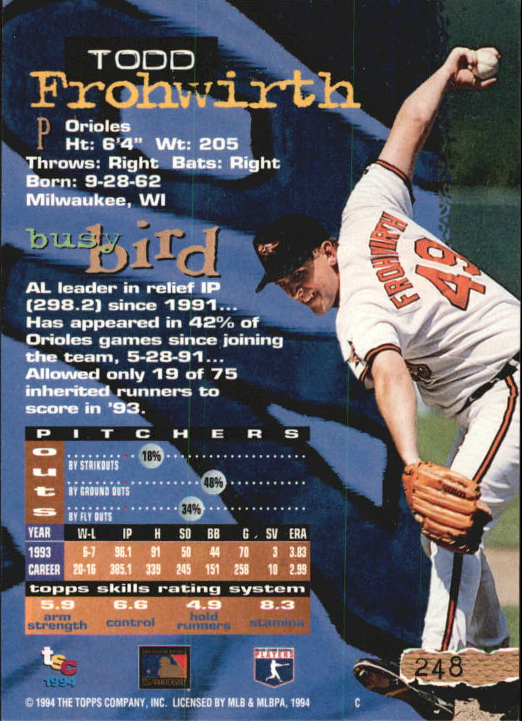 A1081- 1994 Stadium Club Golden Rainbow BB 1-250 -You Pick- 15+ FREE US SHIP - Picture 483 of 487