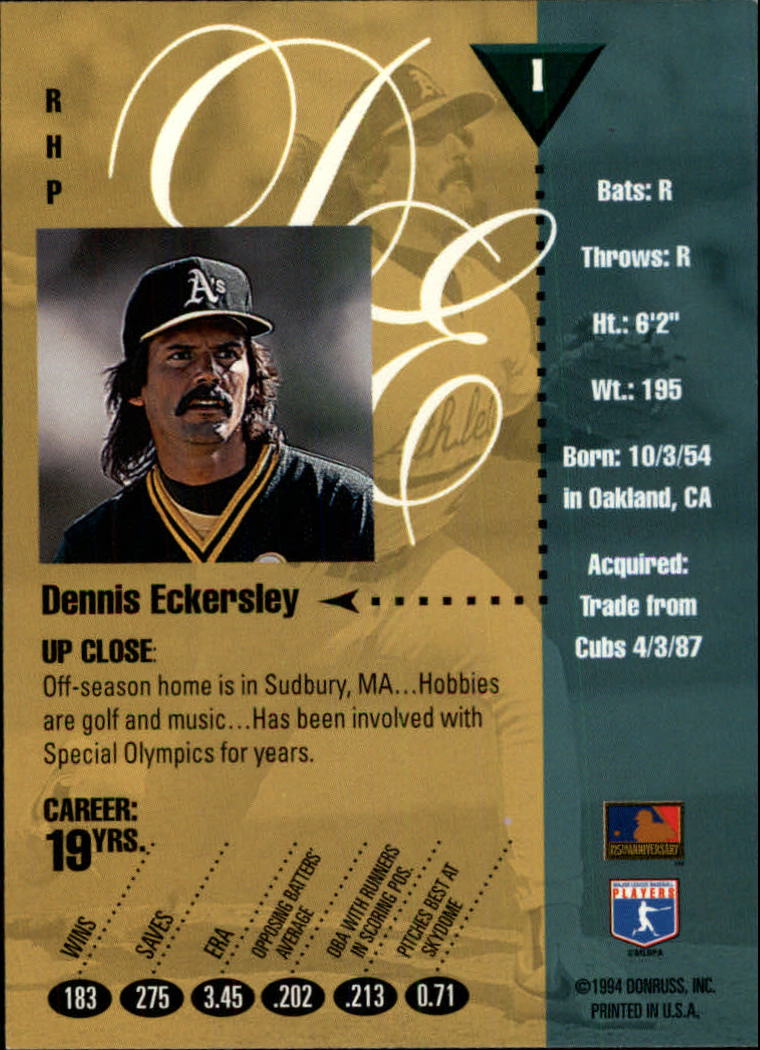 1994 Studio Baseball "Main Set" Cards #1 to #220 - Picture 3 of 441