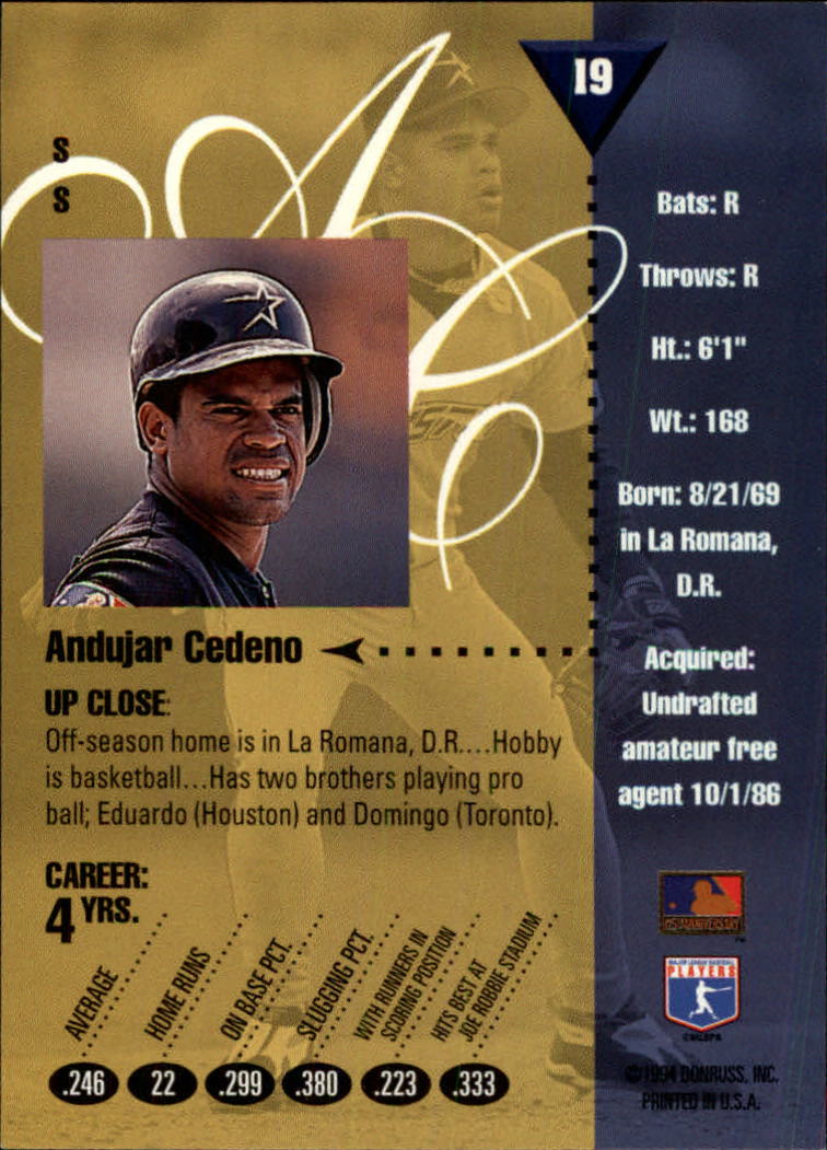 1994 Studio Baseball "Main Set" Cards #1 to #220 - Picture 39 of 441