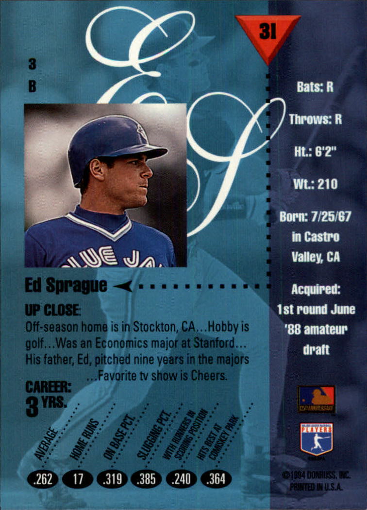 1994 Studio Baseball "Main Set" Cards #1 to #220 - Picture 63 of 441