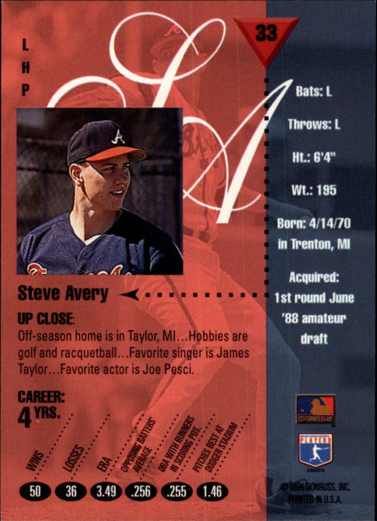 1994 Studio Baseball "Main Set" Cards #1 to #220 - Picture 67 of 441