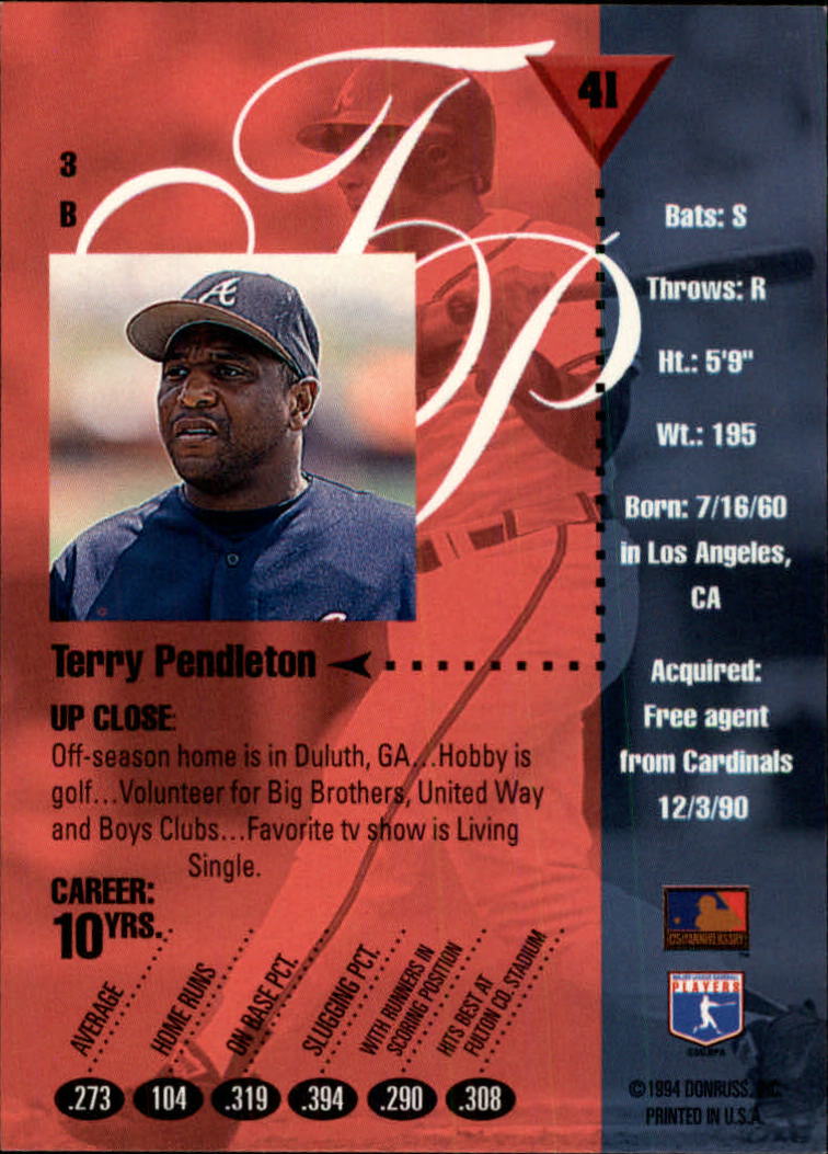 1994 Studio Baseball "Main Set" Cards #1 to #220 - Picture 83 of 441