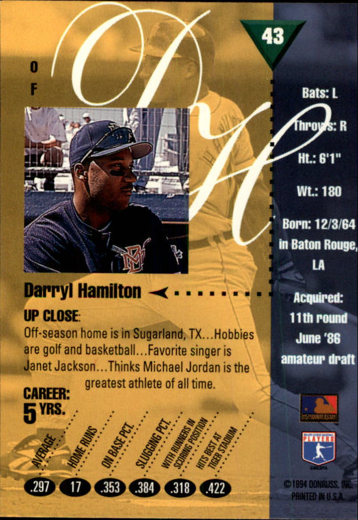 1994 Studio Baseball "Main Set" Cards #1 to #220 - Picture 87 of 441