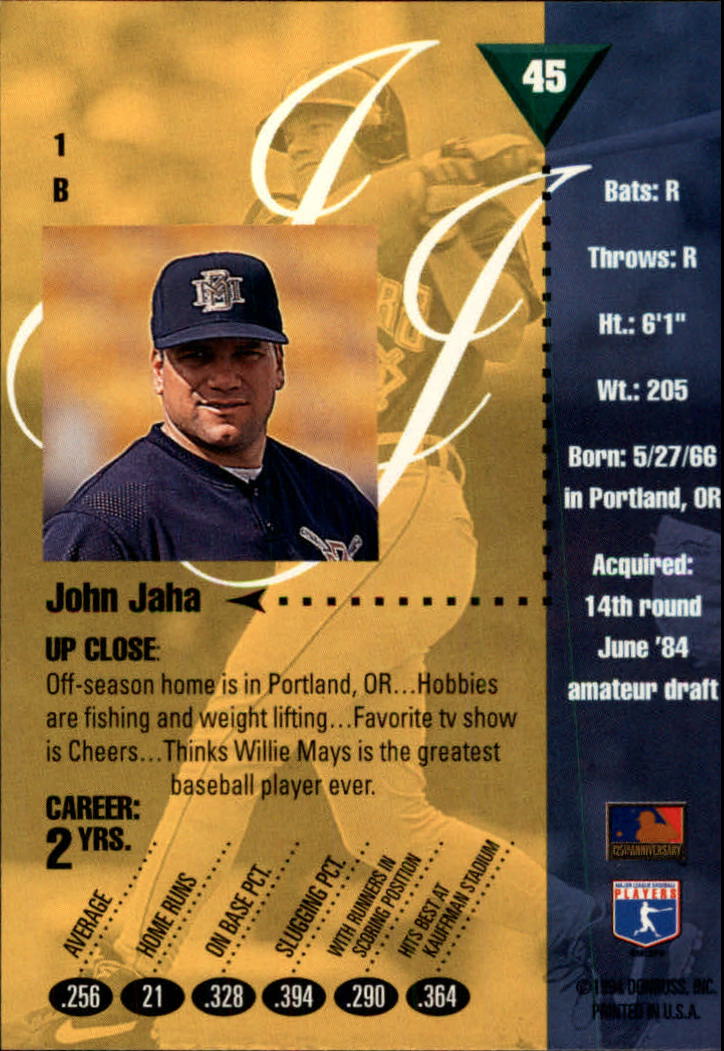 1994 Studio Baseball "Main Set" Cards #1 to #220 - Picture 91 of 441