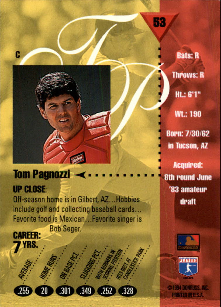 1994 Studio Baseball "Main Set" Cards #1 to #220 - Picture 107 of 441