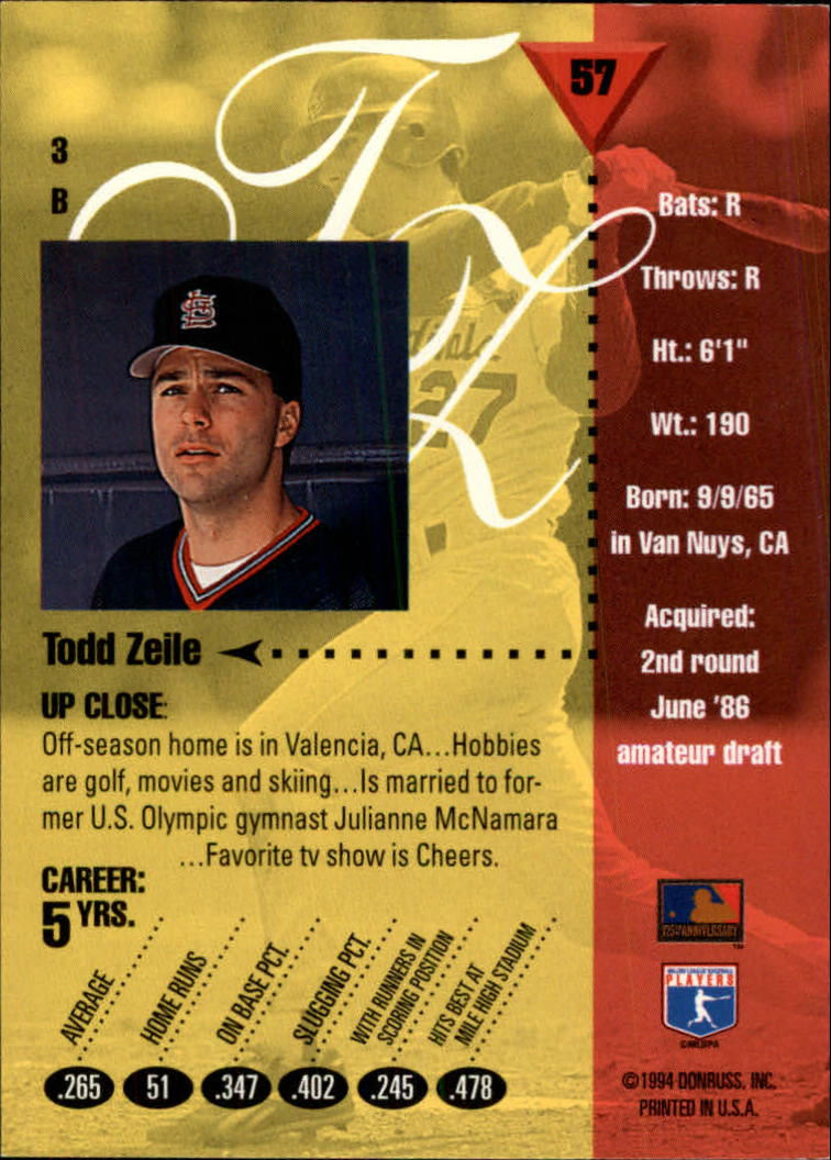 1994 Studio Baseball "Main Set" Cards #1 to #220 - Picture 115 of 441