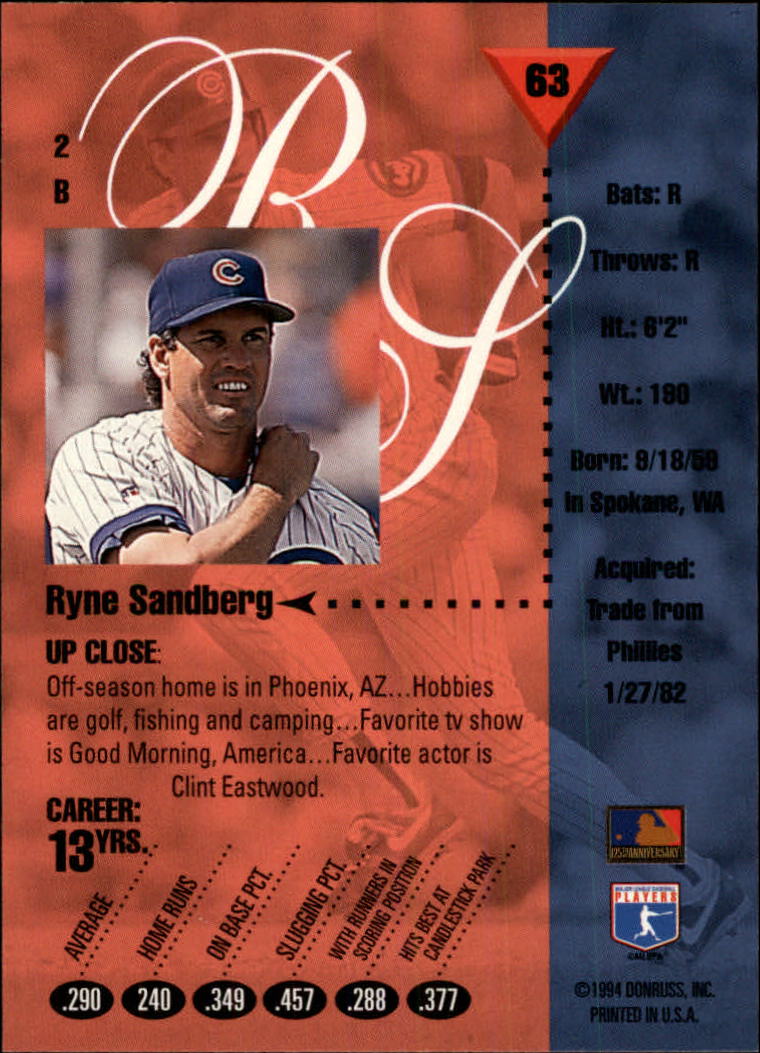 1994 Studio Baseball "Main Set" Cards #1 to #220 - Picture 127 of 441