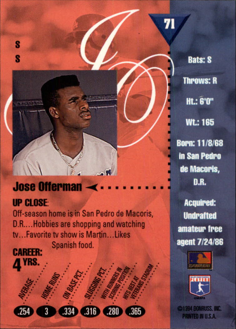 1994 Studio Baseball "Main Set" Cards #1 to #220 - Picture 143 of 441