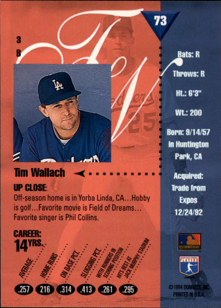 1994 Studio Baseball "Main Set" Cards #1 to #220 - Picture 147 of 441