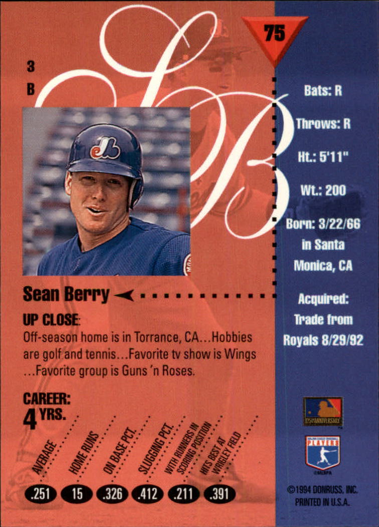 1994 Studio Baseball "Main Set" Cards #1 to #220 - Picture 151 of 441