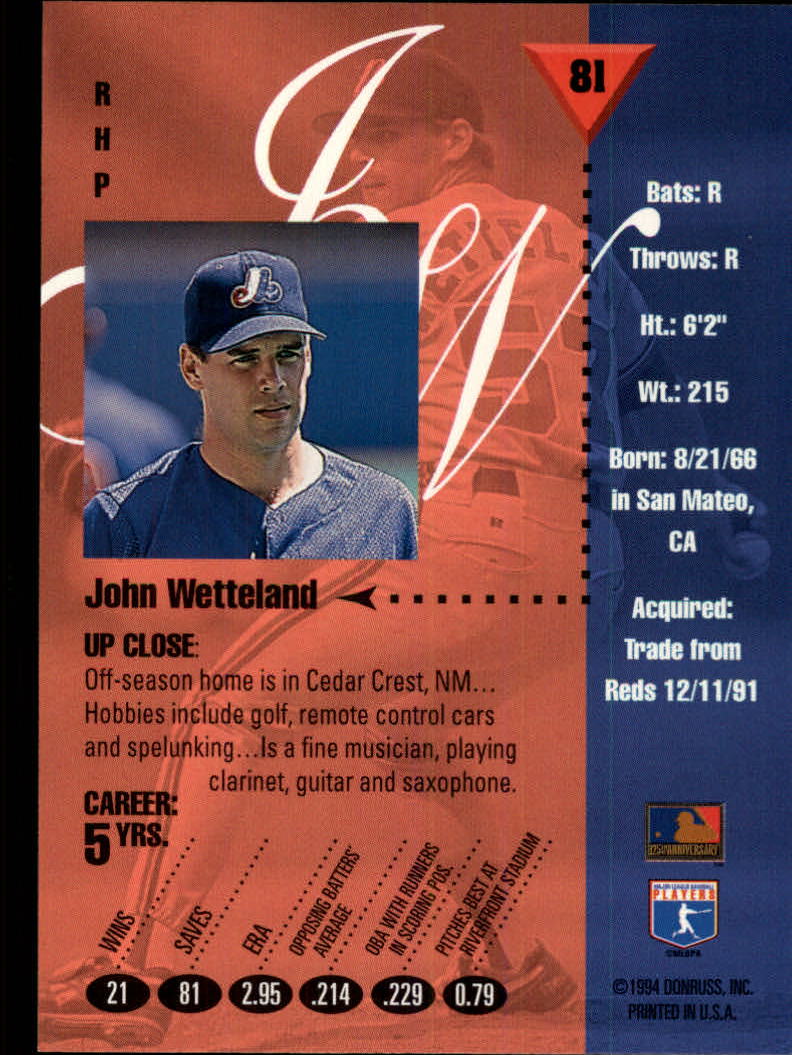 1994 Studio Baseball "Main Set" Cards #1 to #220 - Picture 163 of 441