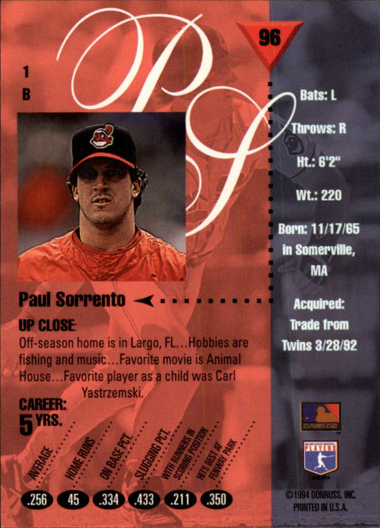 1994 Studio Baseball "Main Set" Cards #1 to #220 - Picture 193 of 441