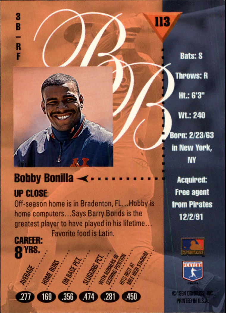 1994 Studio Baseball "Main Set" Cards #1 to #220 - Picture 227 of 441