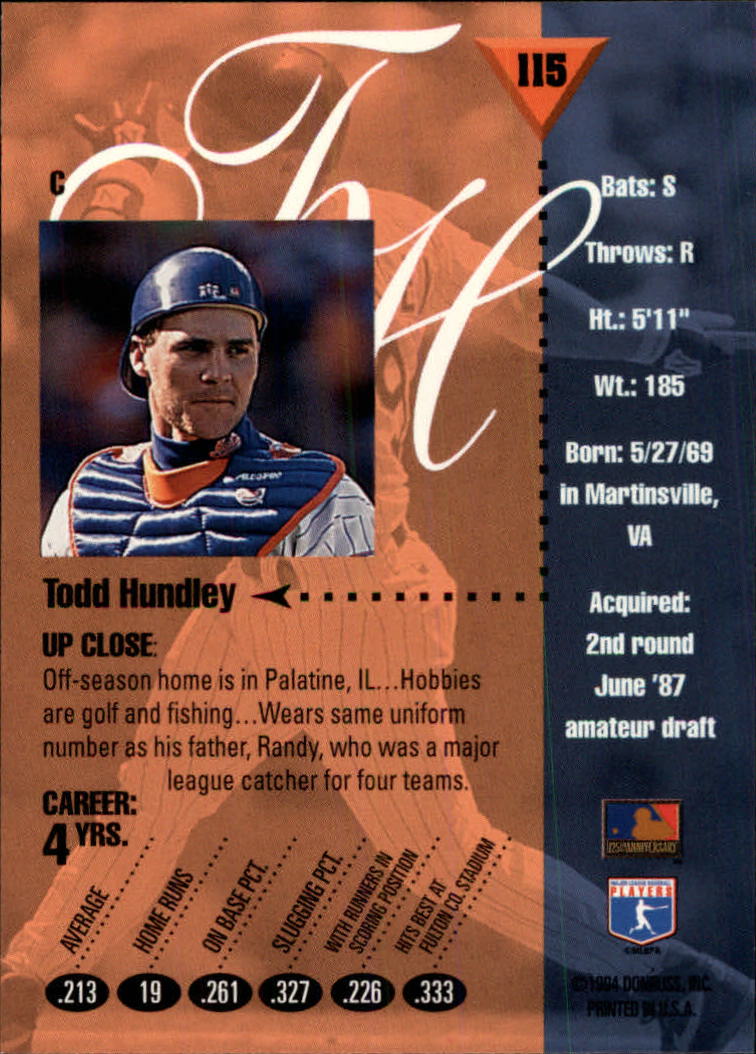 1994 Studio Baseball "Main Set" Cards #1 to #220 - Picture 231 of 441