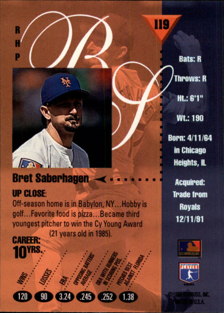 1994 Studio Baseball "Main Set" Cards #1 to #220 - Picture 239 of 441