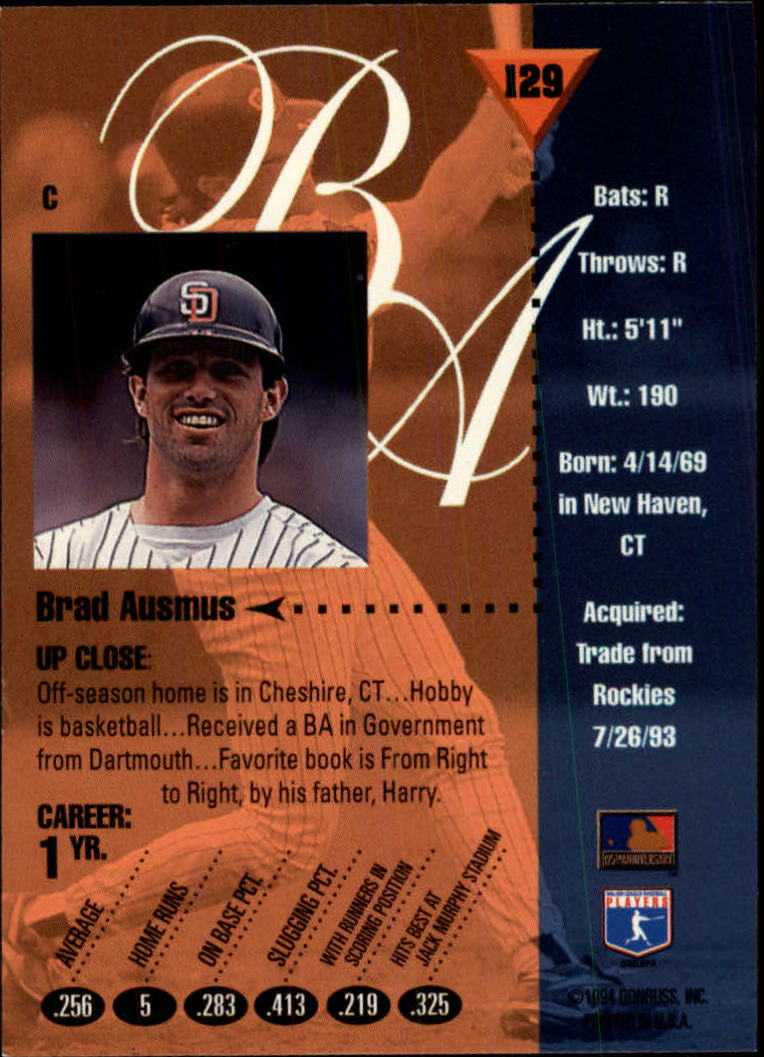 1994 Studio Baseball "Main Set" Cards #1 to #220 - Picture 259 of 441