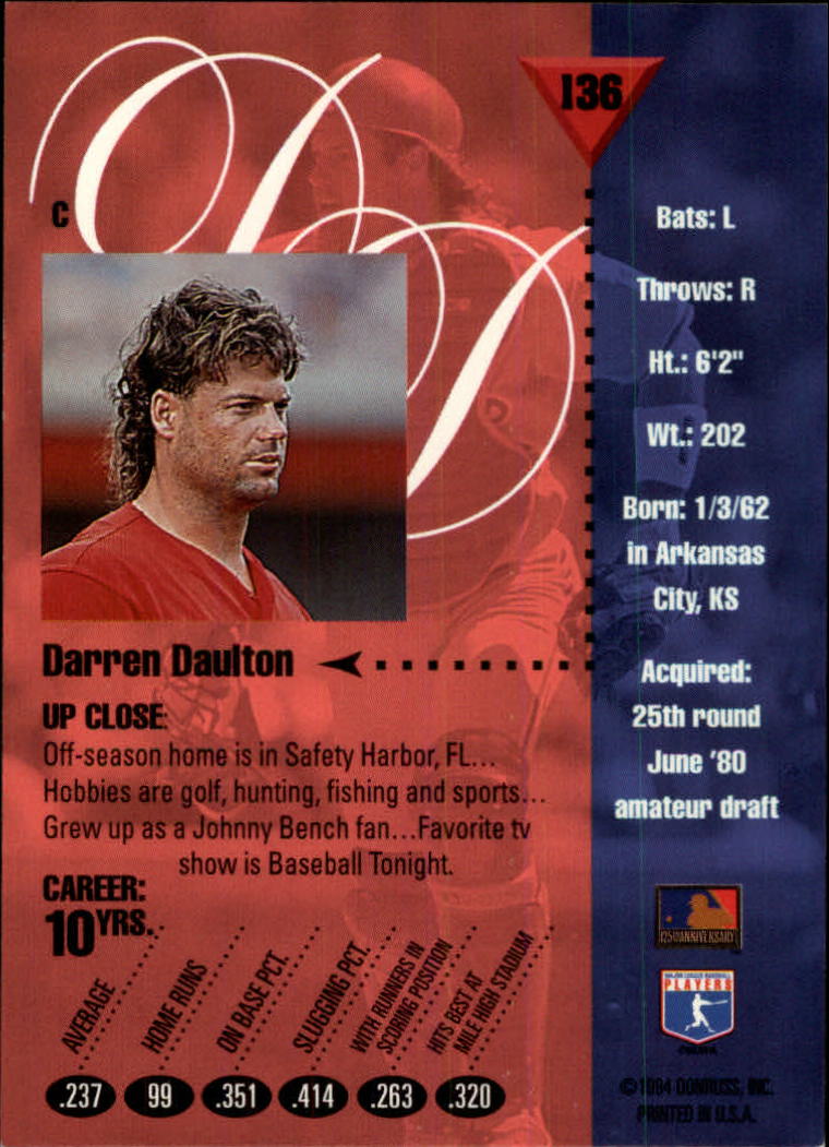 1994 Studio Baseball "Main Set" Cards #1 to #220 - Picture 273 of 441