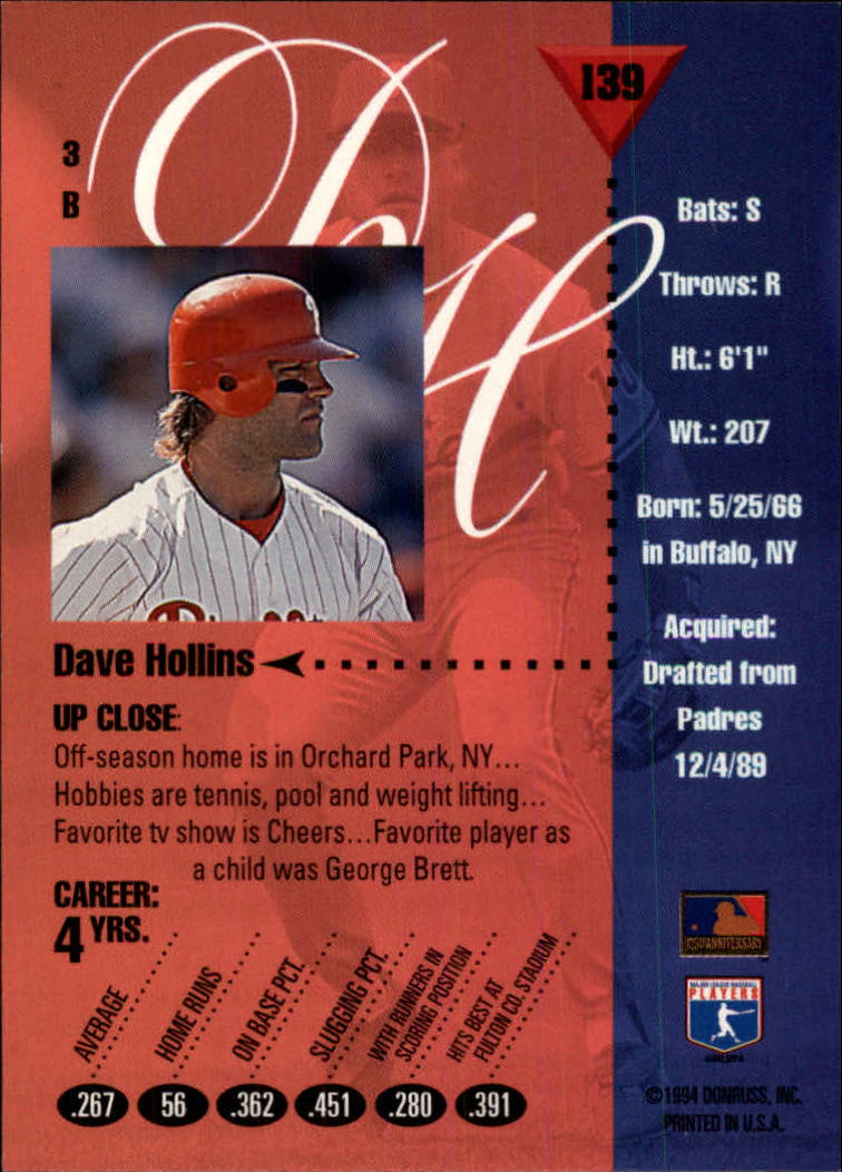 1994 Studio Baseball "Main Set" Cards #1 to #220 - Picture 279 of 441