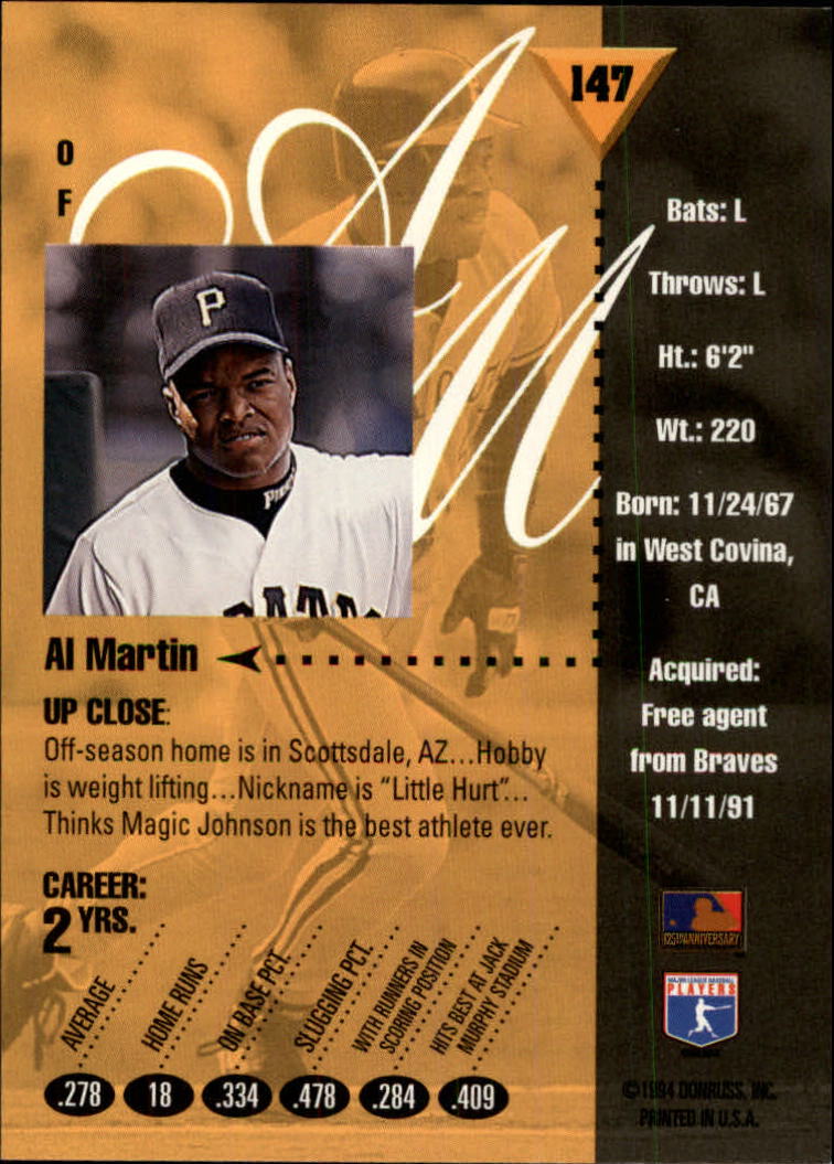 1994 Studio Baseball "Main Set" Cards #1 to #220 - Picture 295 of 441