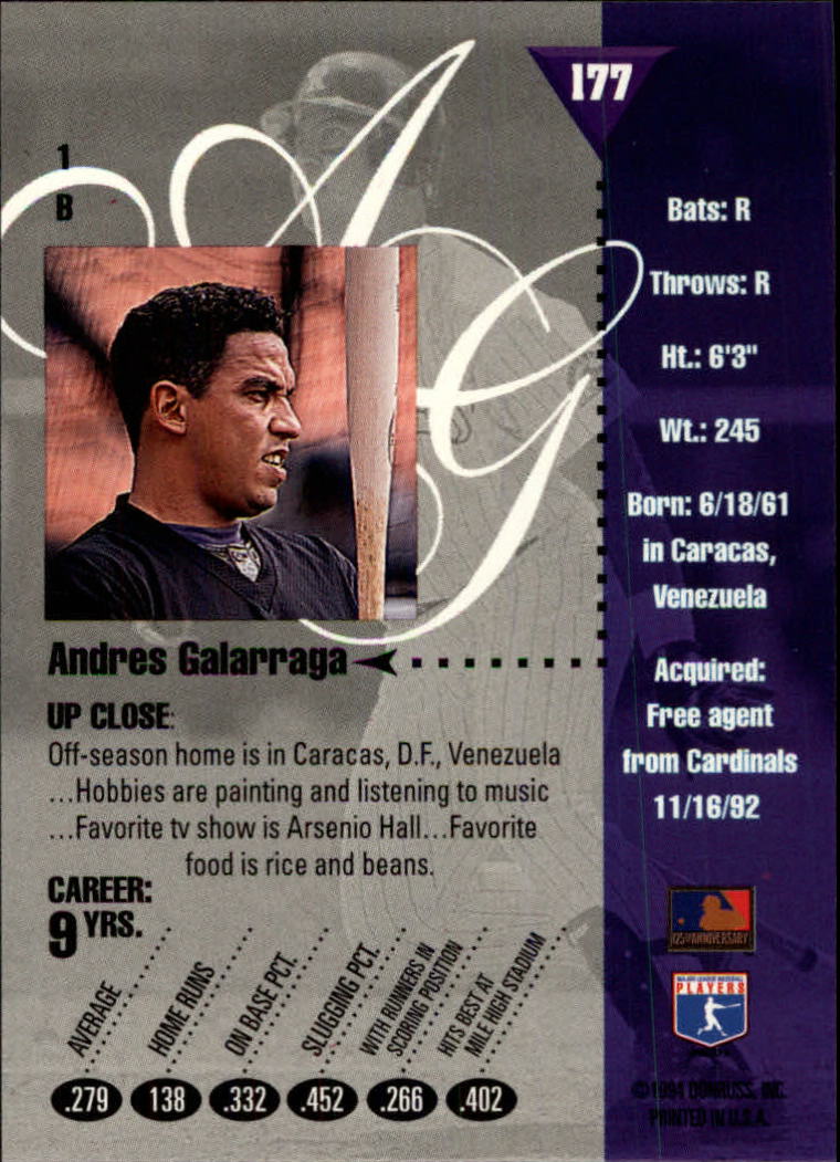 1994 Studio Baseball "Main Set" Cards #1 to #220 - Picture 355 of 441