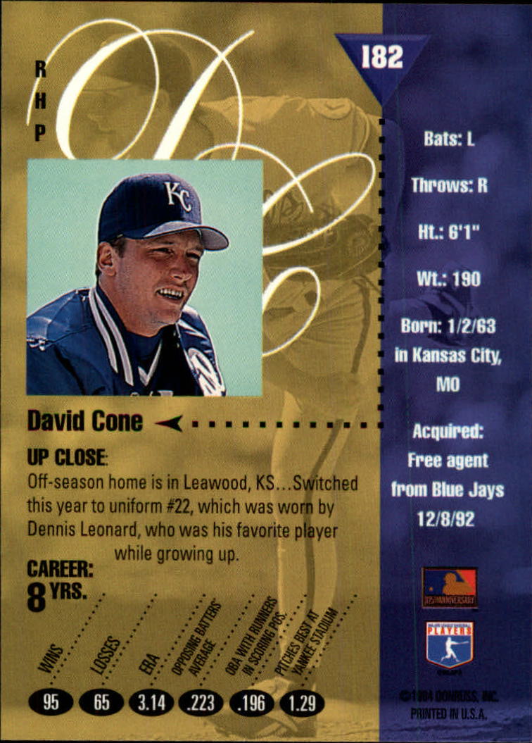 1994 Studio Baseball "Main Set" Cards #1 to #220 - Picture 365 of 441