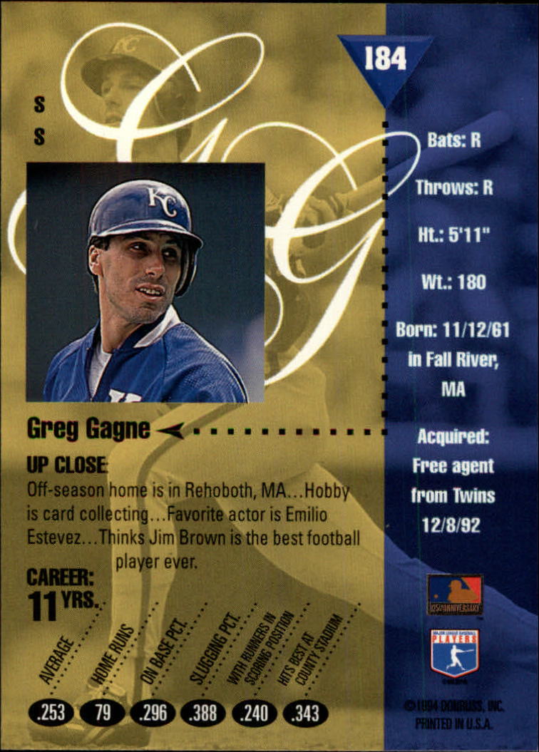 1994 Studio Baseball "Main Set" Cards #1 to #220 - Picture 369 of 441