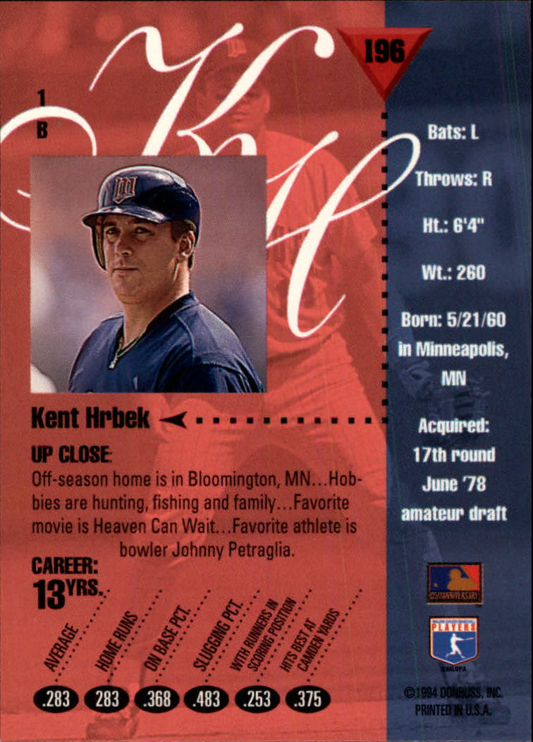 1994 Studio Baseball "Main Set" Cards #1 to #220 - Picture 393 of 441