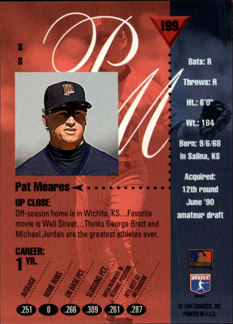1994 Studio Baseball "Main Set" Cards #1 to #220 - Picture 399 of 441
