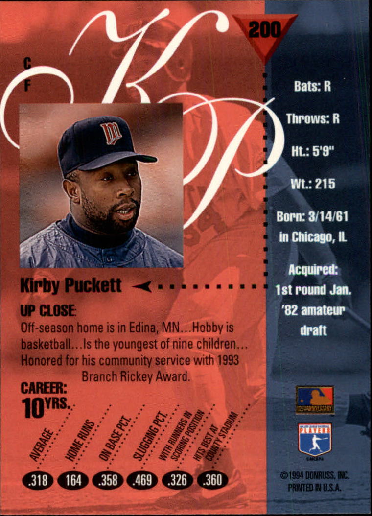 1994 Studio Baseball "Main Set" Cards #1 to #220 - Picture 401 of 441