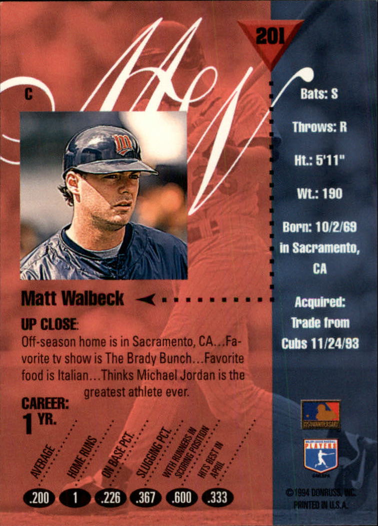 1994 Studio Baseball "Main Set" Cards #1 to #220 - Picture 403 of 441