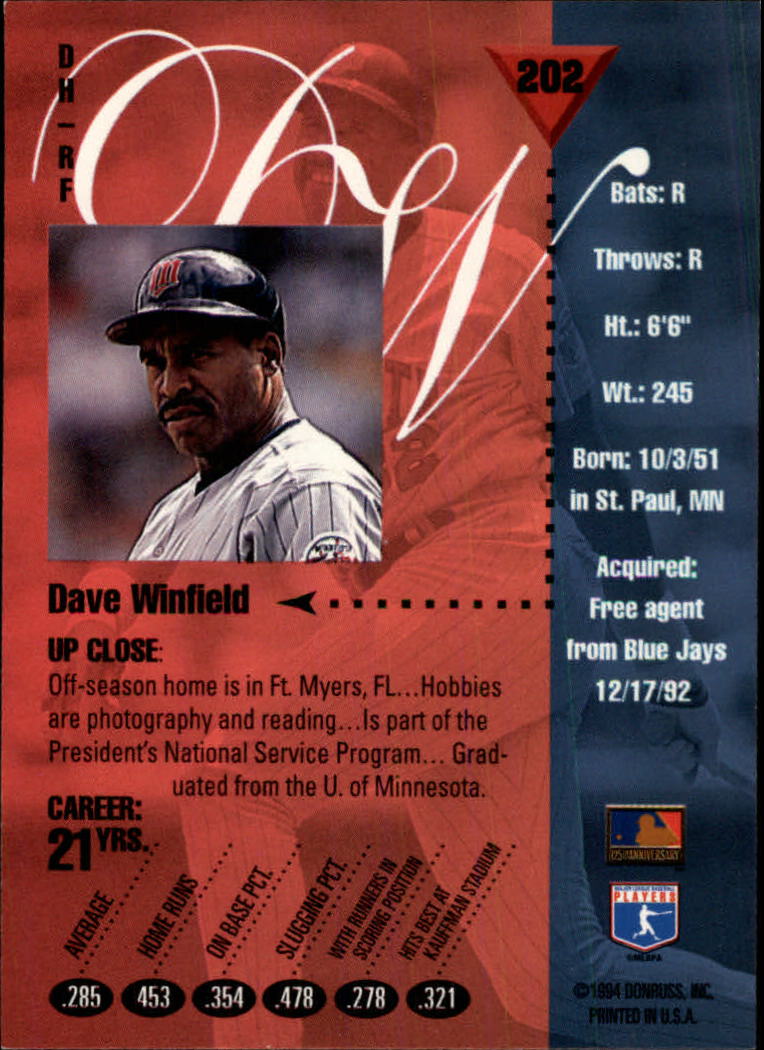 1994 Studio Baseball "Main Set" Cards #1 to #220 - Picture 405 of 441