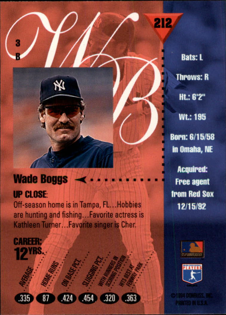 1994 Studio Baseball "Main Set" Cards #1 to #220 - Picture 425 of 441