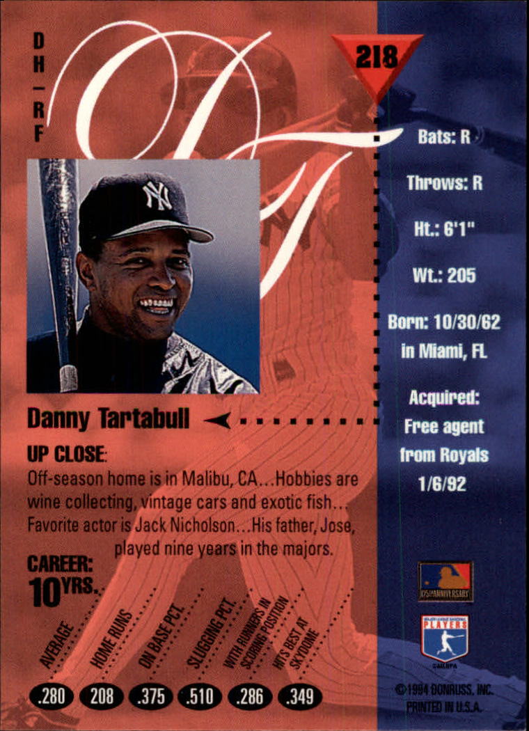 1994 Studio Baseball "Main Set" Cards #1 to #220 - Picture 437 of 441