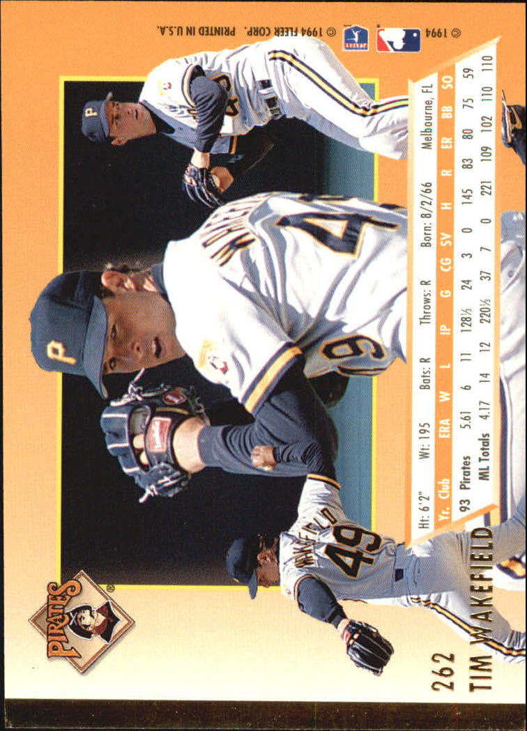 1994 Ultra (Fleer) Baseball "Main Set" Cards #201 to #400 - Picture 125 of 401