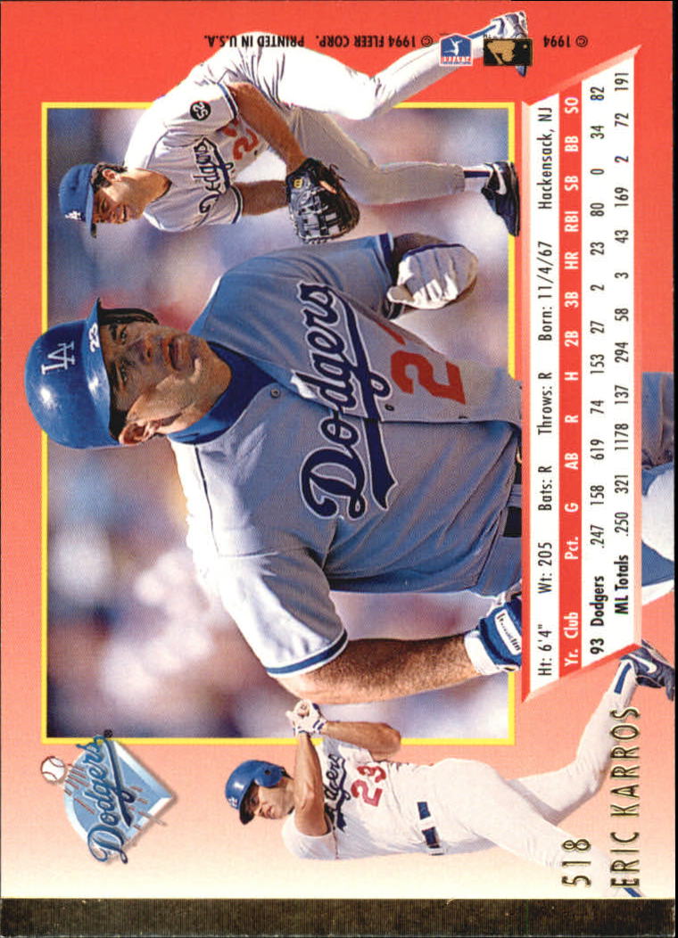 A0485- 1994 Ultra Baseball Karten 501-600 + Einsätze -du Pick- 15 + Gratis US - Bild 37 von 310