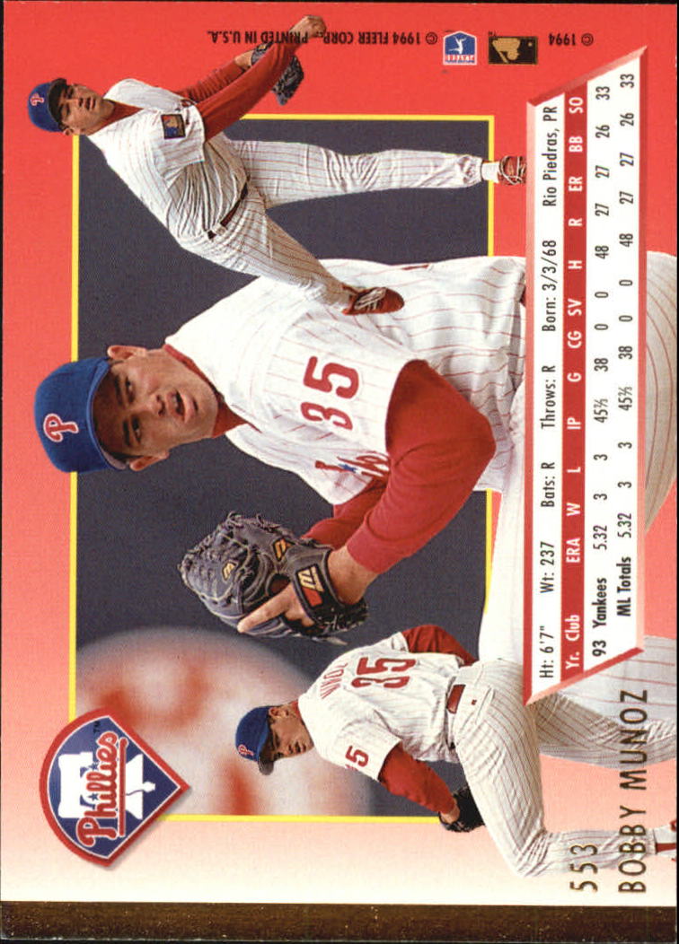 A0485- 1994 Ultra Baseball Karten 501-600 + Einsätze -du Pick- 15 + Gratis US - Bild 101 von 310